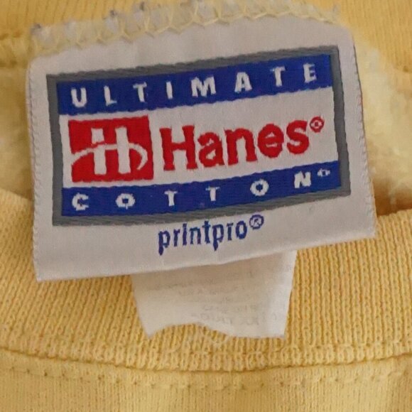 Vtg '90s Hanes Heavyweight Cotton Yellow Grand Canyon Crewneck Sweater 2XL - Picture 9 of 11